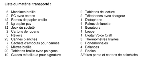 Liste du matos didactique braille Liste du matos didactique braille