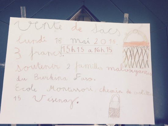 Affiche réalisée par les enfants